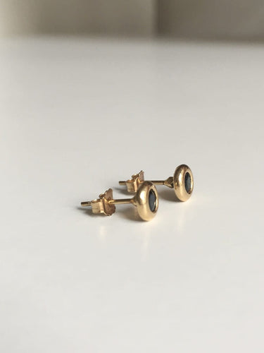 Boucles d'oreilles Puces d’oreilles - Or jaune 18K et saphirs naturels 58 Facettes 249