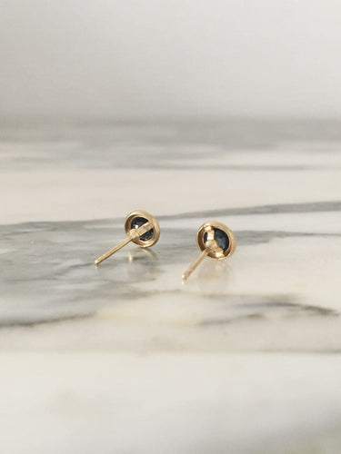 Boucles d'oreilles Puces d’oreilles - Or jaune 18K et saphirs naturels 58 Facettes 249