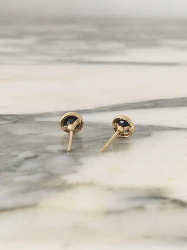 Boucles d'oreilles Puces d’oreilles - Or jaune 18K et saphirs naturels 58 Facettes 249