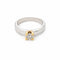 Bague 49 Bague solitaire en or blanc et jaune 18 carats et diamant 58 Facettes 35997