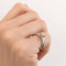Bague 49 Bague solitaire en or blanc et jaune 18 carats et diamant 58 Facettes 35997