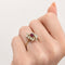 Bague 55 Bague florale en or jaune, rubis cabochon et diamants 58 Facettes 35964
