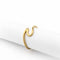 Bague 52 Bague motif vague en or jaune 58 Facettes 35364