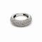 Bague 49 Alliance demi-jonc en or blanc pavée de diamants 58 Facettes 35222