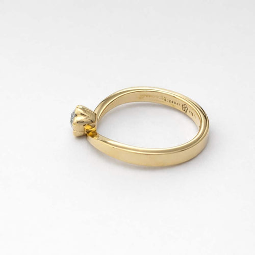 Bague 55 Bague solitaire en or jaune 18 carats et diamant 0,29 ct 58 Facettes 35141