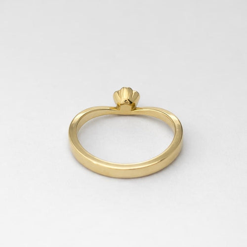Bague 55 Bague solitaire en or jaune 18 carats et diamant 0,29 ct 58 Facettes 35141