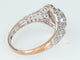 Bague 55 Bague entourage - Or rose 14 ct et diamants roses 1,02 ct 58 Facettes AQ48