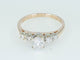 Bague 48 Bague entourage - Or bicolore 14 ct et diamants 0,60 ct 58 Facettes 022X