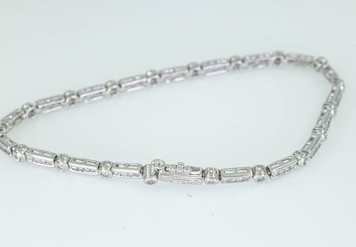 Bracelet Bracelet tennis - Or blanc 14 ct et diamants 1,03 ct 58 Facettes AS10