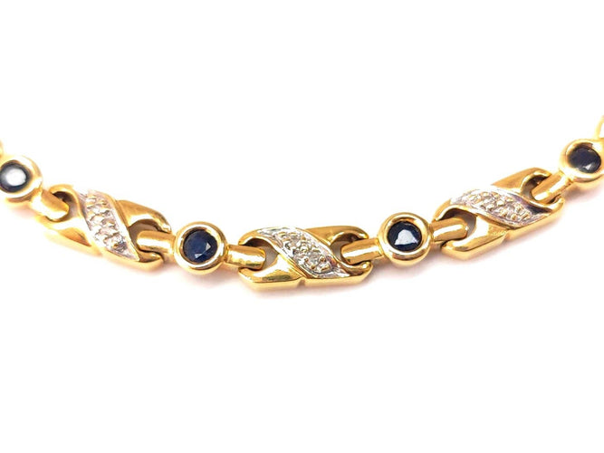 Bracelet Bracelet en or 18K, diamants et saphirs 58 Facettes RIV-2129.2