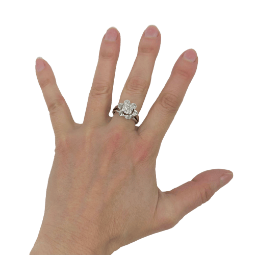 Bague Bague en or blanc et diamants 58 Facettes Z15B51812
