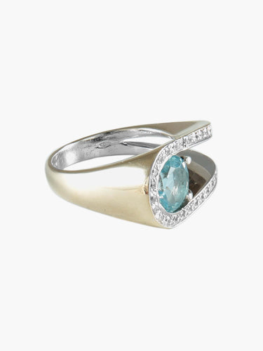 Bague 55 Bague U en or blanc et diamants 58 Facettes BO/170001