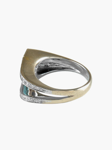 Bague 55 Bague U en or blanc et diamants 58 Facettes BO/170001