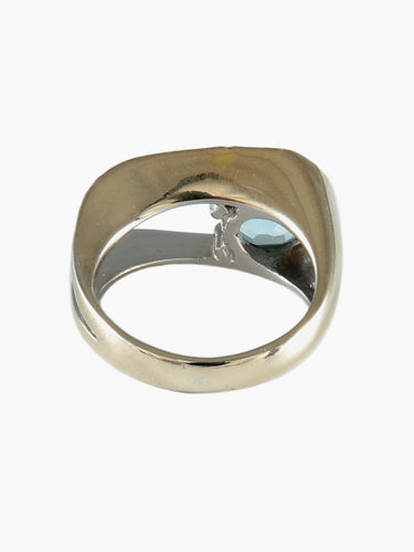 Bague 55 Bague U en or blanc et diamants 58 Facettes BO/170001