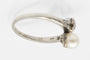 Bague 52 Bague Toi et Moi Art nouveau en or blanc 14 ct, perle et diamants 58 Facettes 11992