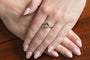 Bague 52 Bague Toi et Moi Art nouveau en or blanc 14 ct, perle et diamants 58 Facettes 11992