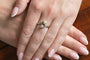 Bague 52 Bague Toi et Moi Art nouveau en or blanc 14 ct, perle et diamants 58 Facettes 11992