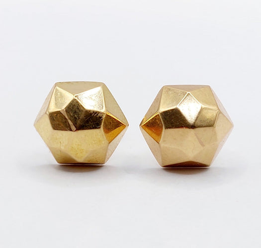 Boucles d'oreilles Puces d’oreilles - Demi-sphères facettées en or rose 18k (circa 1920) 58 Facettes A06956