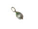 Pendentif Pendentif perle Akoya et émail vert en or jaune 18 carats 58 Facettes Pendentif
