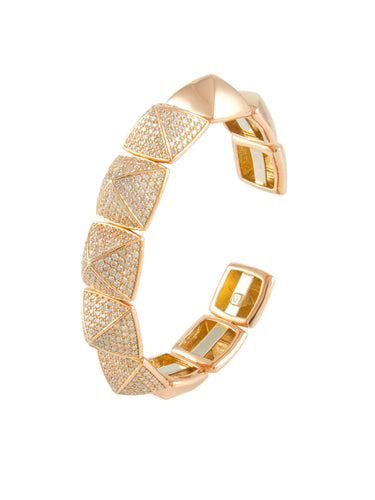 Bracelet Pyramide - Bracelet en or rose et brillants 58 Facettes 210017