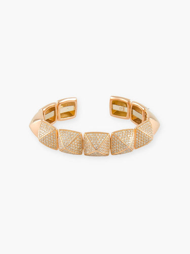 Bracelet Pyramide - Bracelet en or rose et brillants 58 Facettes 210017