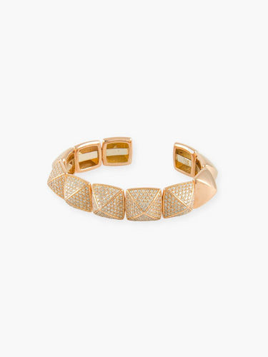 Bracelet Pyramide - Bracelet en or rose et brillants 58 Facettes 210017