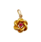 Pendentif Pendentif fleur antique en or 18k et rubis 58 Facettes A06858