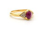 Bague 55 Bague contemporaine en or jaune avec rubis et diamants 58 Facettes 23347