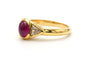 Bague 55 Bague contemporaine en or jaune avec rubis et diamants 58 Facettes 23347