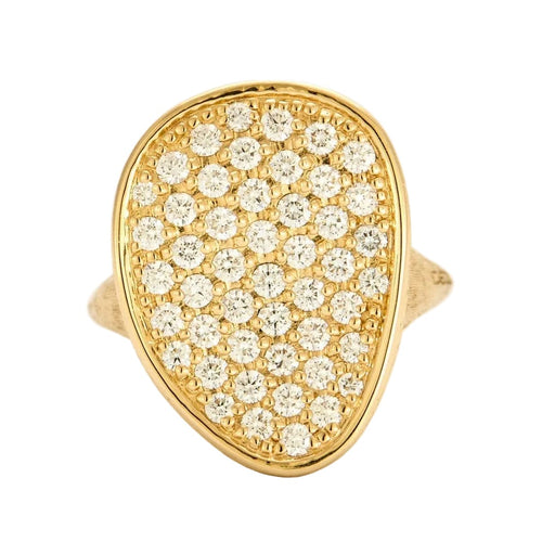 Bague 54 Marco Bicego Lunaria Alta - Bague en or jaune 18K et diamants 0,95 ct 58 Facettes SP1