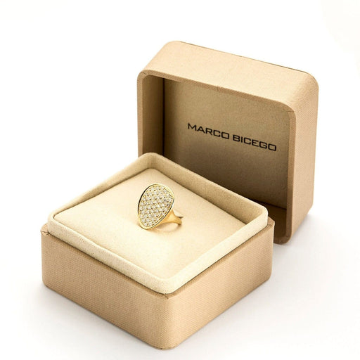 Bague 54 Marco Bicego Lunaria Alta - Bague en or jaune 18K et diamants 0,95 ct 58 Facettes SP1