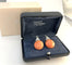 Boucles d'oreilles Pendants d’oreilles en or gris, corail et diamants 58 Facettes 269323