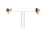 Boucles d'oreilles Boucles d'oreilles contemporaines en or jaune, rubis et diamants 58 Facettes B846
