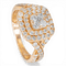 Bague 51 Bague en or jaune 585 - Diamant naturel 0,85 ct 58 Facettes AS18