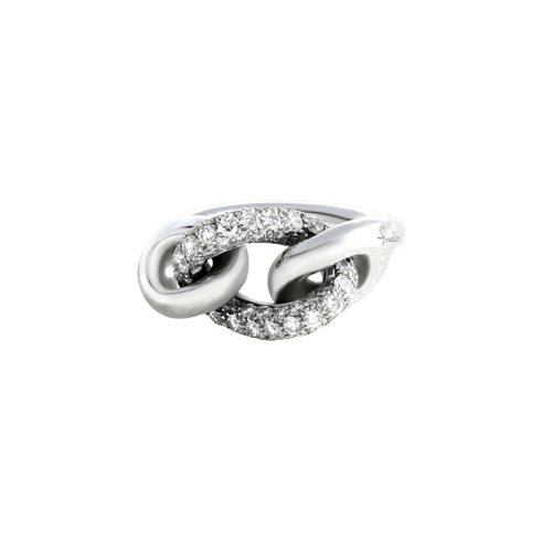 Bague 56 Pomellato Catene - Bague en or blanc et diamants 58 Facettes OC-61E00519