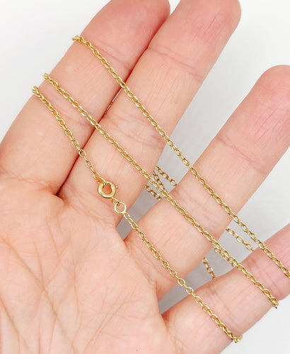 Collier Chaîne vintage en or jaune 18k maille forçat 64 cm 58 Facettes A06907