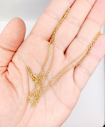 Collier Chaîne vintage en or jaune 18k maille forçat 64 cm 58 Facettes A06907