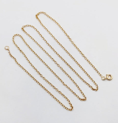 Collier Chaîne vintage en or jaune 18k maille forçat 64 cm 58 Facettes A06907