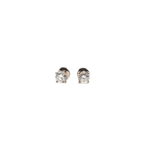 Boucles d'oreilles Boucles d'oreilles en or blanc 18 carats et diamants 58 Facettes BO #1257