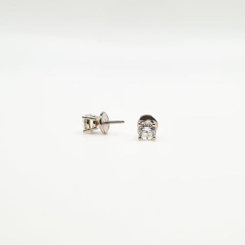 Boucles d'oreilles Boucles d'oreilles en or blanc 18 carats et diamants 58 Facettes BO #1257