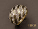 Bague Bague boule en or jaune, platine et diamants 58 Facettes A9645