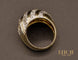 Bague Bague boule en or jaune, platine et diamants 58 Facettes A9645