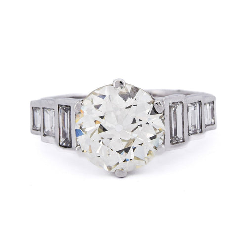Bague 54 Bague Art déco en platine avec diamants taille ancienne 58 Facettes AN607 (002319)