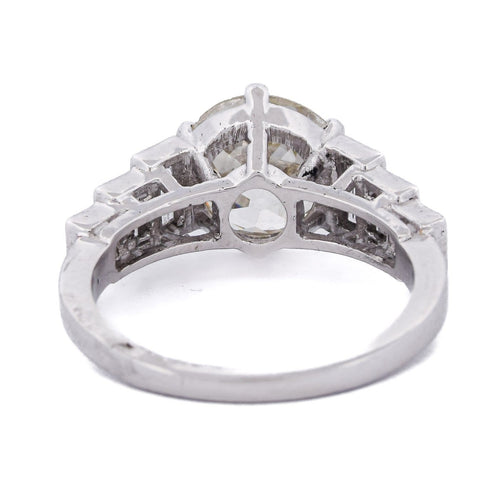 Bague 54 Bague Art déco en platine avec diamants taille ancienne 58 Facettes AN607 (002319)