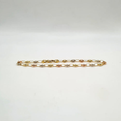 Bracelet Bracelet chaîne graine de café en or 3 tons 18 carats 58 Facettes Bracelet #4988
