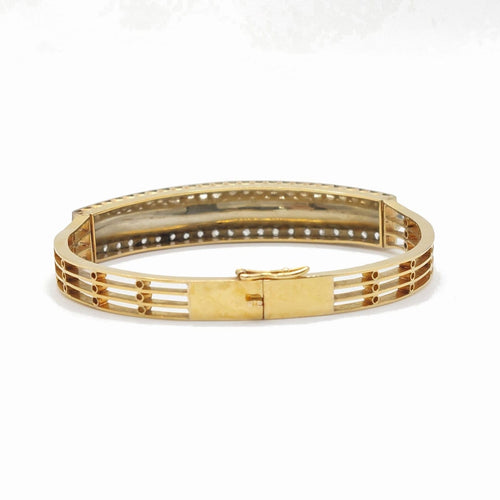 Bracelet Belle Époque - Bracelet jonc ouvrant en or jaune 18 k et perles 58 Facettes 249