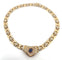 Collier Collier en or jaune et blanc 18 ct avec saphir cabochon et diamants 58 Facettes 227/26 A SHD 116/26