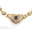 Collier Collier en or jaune et blanc 18 ct avec saphir cabochon et diamants 58 Facettes 227/26 A SHD 116/26