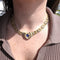 Collier Collier en or jaune et blanc 18 ct avec saphir cabochon et diamants 58 Facettes 227/26 A SHD 116/26