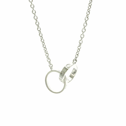Collier Cartier Love - Collier interlocking en or blanc 58 Facettes eee8eh1lk2